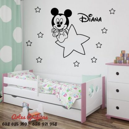 vinilo decorativo y adhesivo para pared de Mickey bebe para habitaciÃ³n infantil tambien stickers o pegatinas