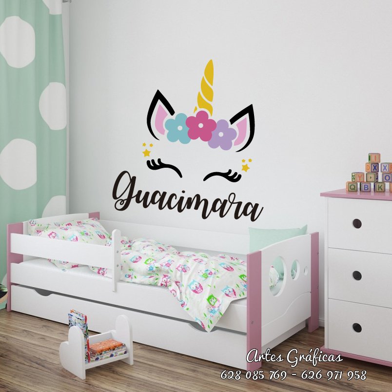 vinilo unicornio con nombre