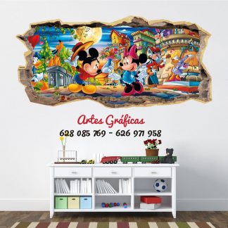 vinilo adhesivo y decorativo para habitacion infantil o de adolescentes de Mickey & Minnie