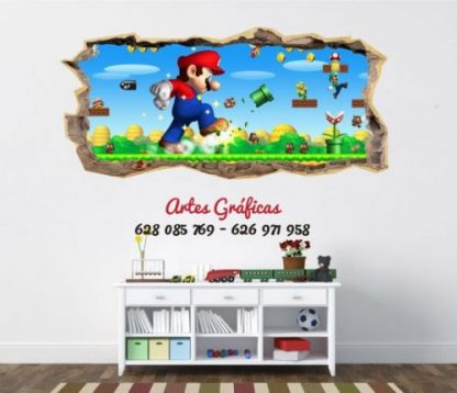 vinilo adhesivo y decorativo para habitacion infantil o de adolescentes del juego Mario Bros