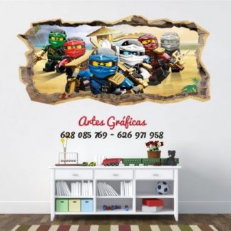 vinilo adhesivo y decorativo para habitacion infantil o de adolescentes de la pelicula Lego