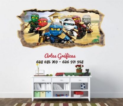 vinilo adhesivo y decorativo para habitacion infantil o de adolescentes de la pelicula Lego