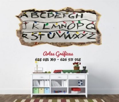 vinilo adhesivo y decorativo para habitacion infantil o de adolescentes de la serie Stranger Things