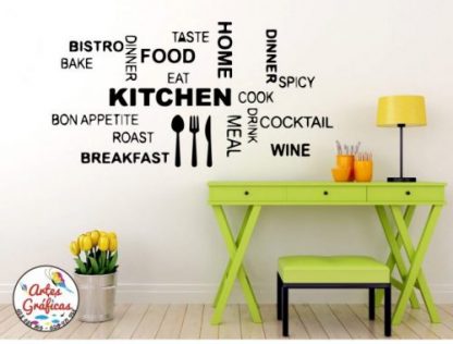 vinilo adhesivo y decorativo para decorar la pared de cocina o sala del hogar