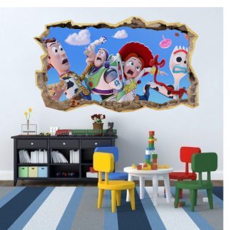 Vinilo decorativo infantil de pared adhesivo para habitacion infantil de la pelicula toy story 4