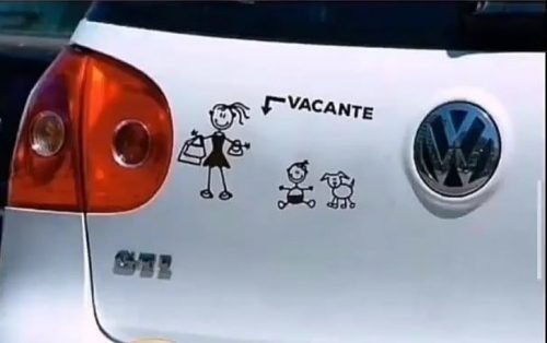 vinilo de corte como pegatina para coche o stickers divertivos para mujeres solteras